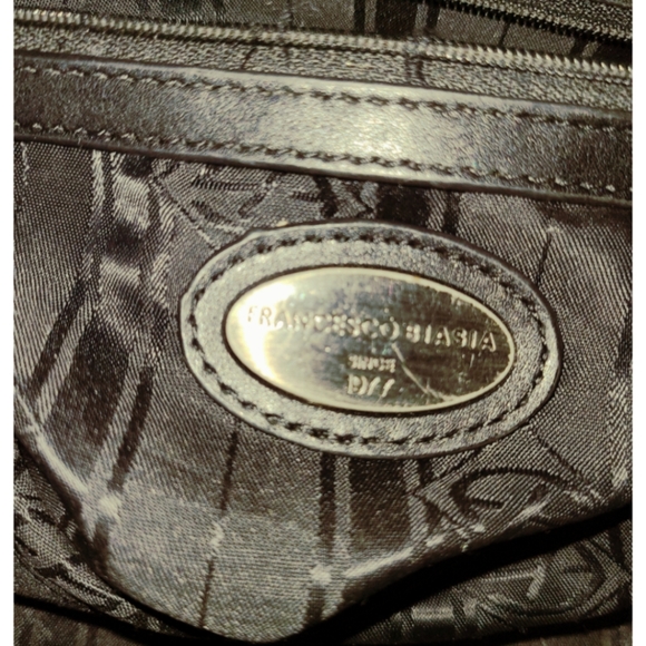 VINTAGE FRANCESCO BIASIA DISTRESSED BROWN LEATHER TOTE BAG - Picture 3 of 6